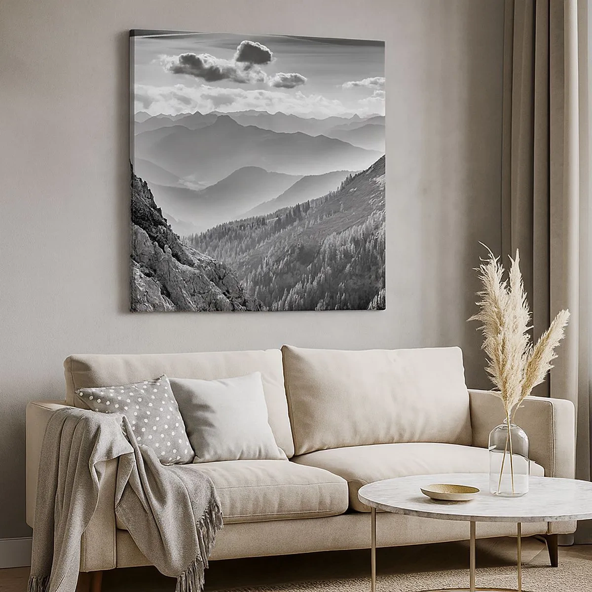 Canvastavla - Bild på duk - Ända fram till horisonten - 30x30 cm