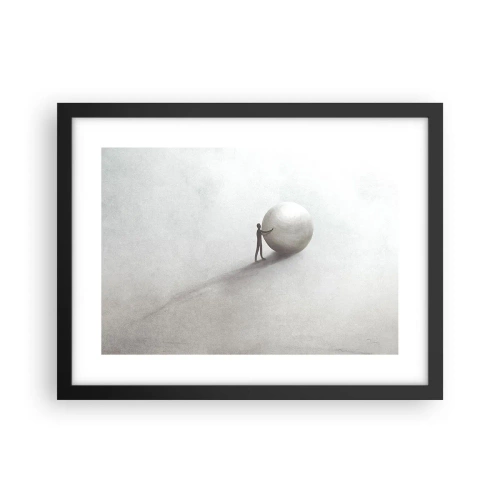 Affisch i svart ram - Livets spel - 40x30 cm