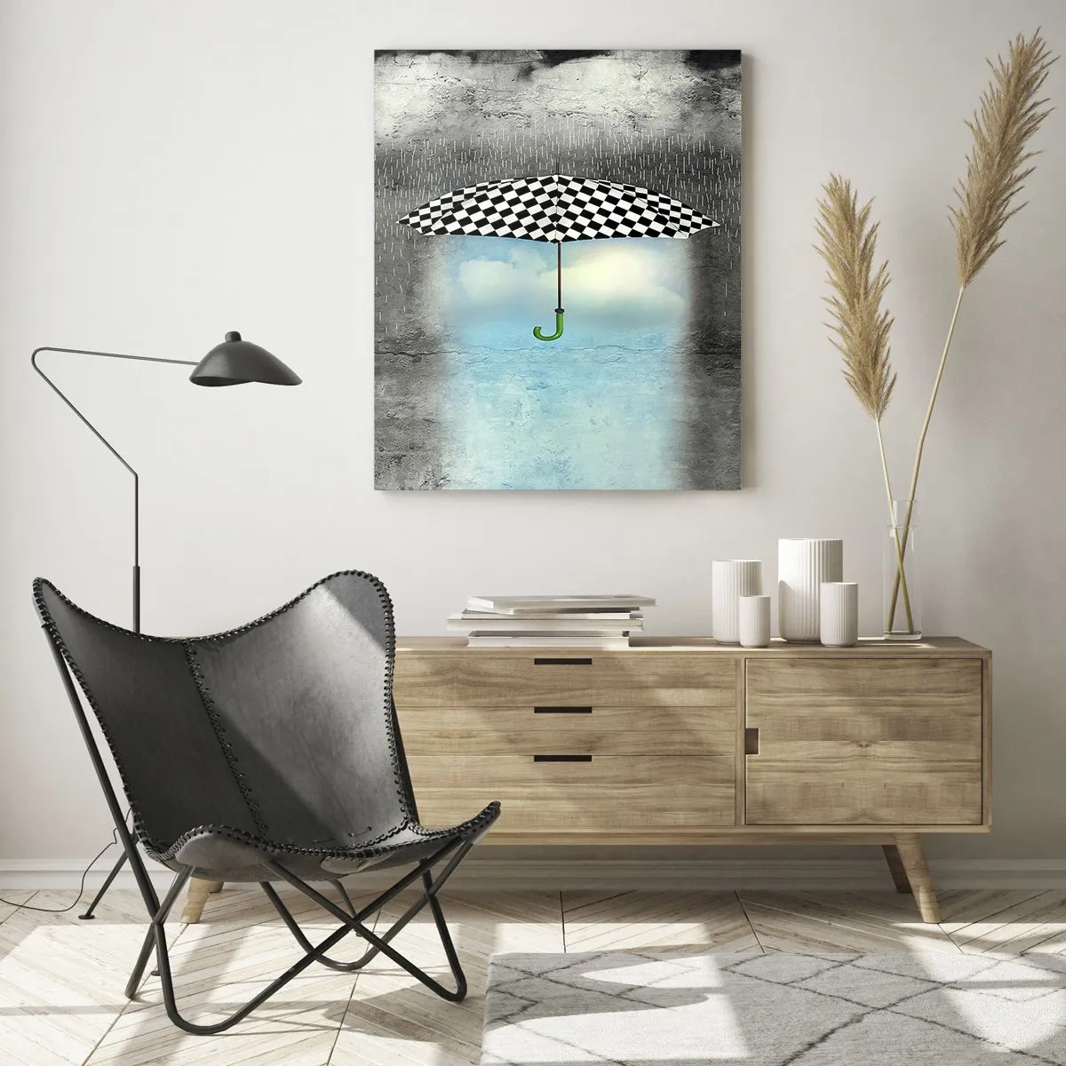Glastavla - Bild på glas - Det är möjligt trots allt - 50x70 cm