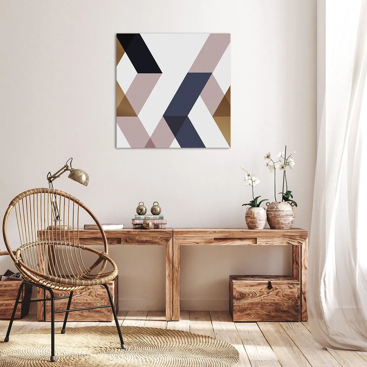 Canvastavla - Bild på duk - Plan och vinklar - 30x30 cm