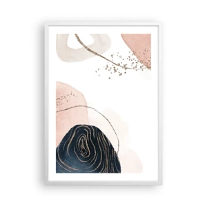 Affisch i vit ram - Allt flyter - 50x70 cm