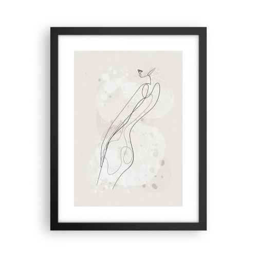 Affisch i svart ram - Blicken går vilse - 30x40 cm