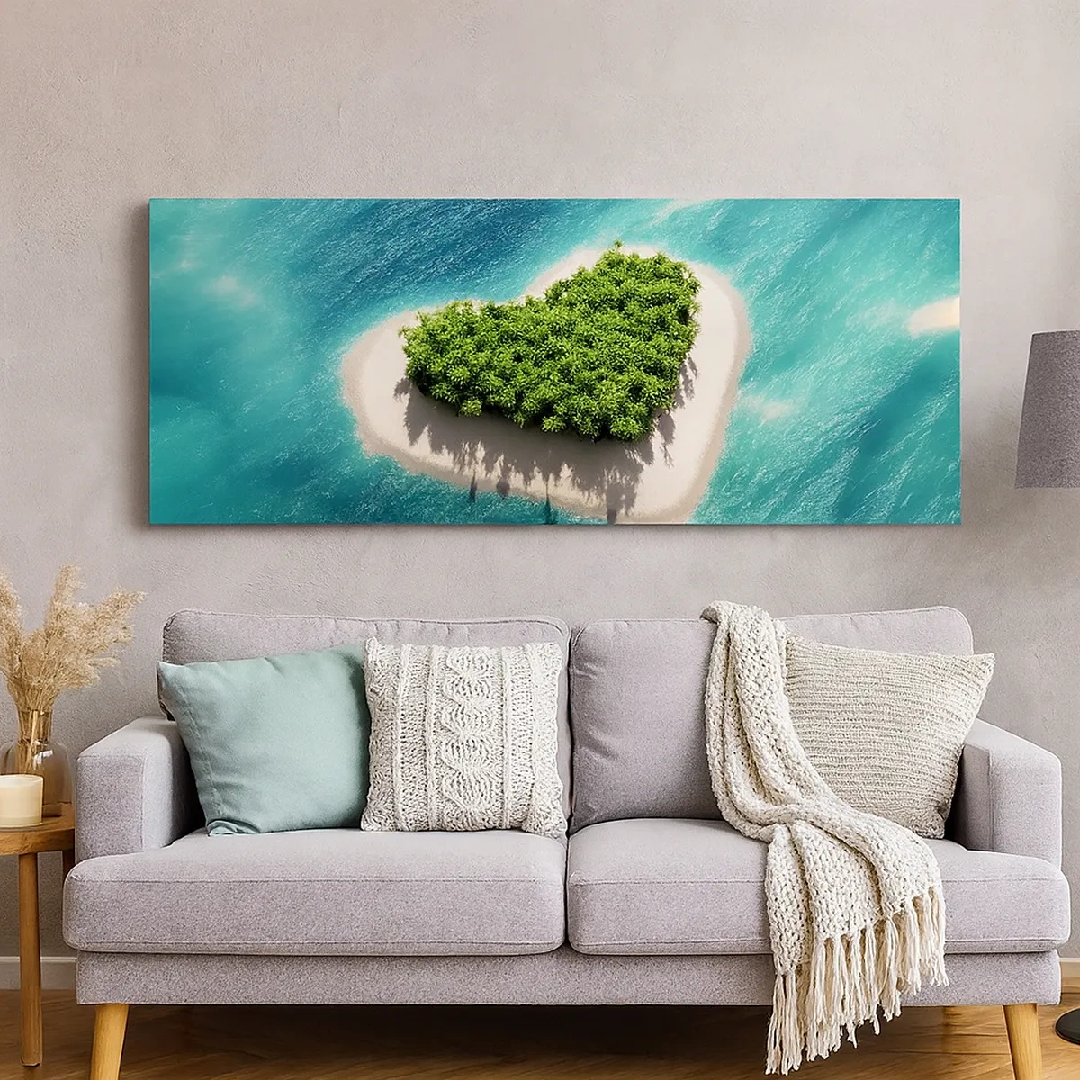 Canvastavla - Bild på duk - Jag älskar sommar - 30x30 cm