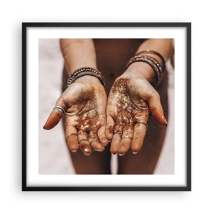 Affisch i svart ram - Gåva för dig - 50x50 cm