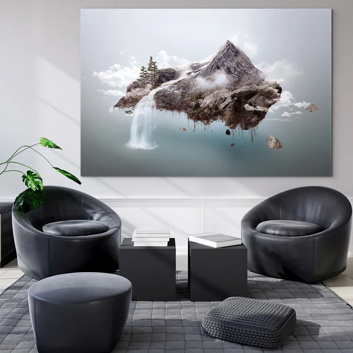 Glastavla - Bild på glas - Med surrealistens öga - 120x80 cm