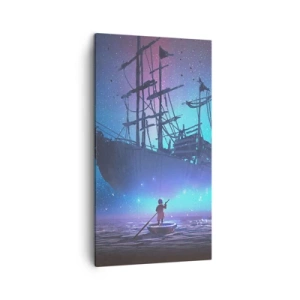 Canvastavla - Bild på duk - Möte med havets myt - 45x80 cm