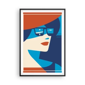 Affisch i svart ram - Semesterresa - 61x91 cm