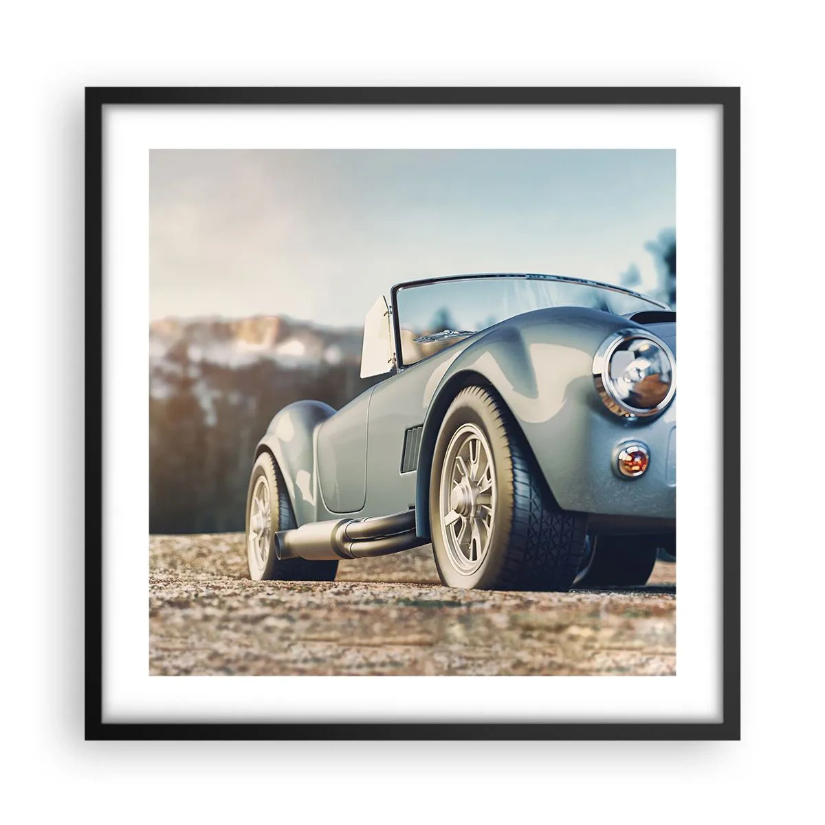 Affisch i svart ram - Det är stilen som räknas - 50x50 cm