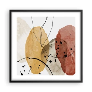 Affisch i svart ram - Lätta och transparenta som luften - 50x50 cm