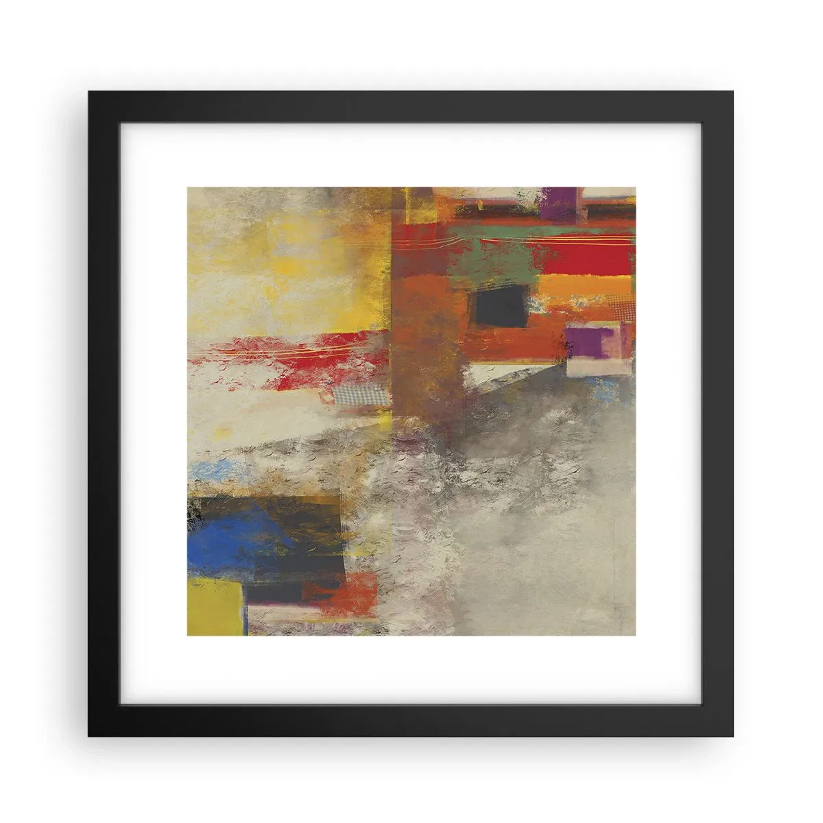 Affisch i svart ram - Färgernas geometri - 30x30 cm