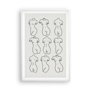 Affisch i vit ram - Endast Venus - 61x91 cm