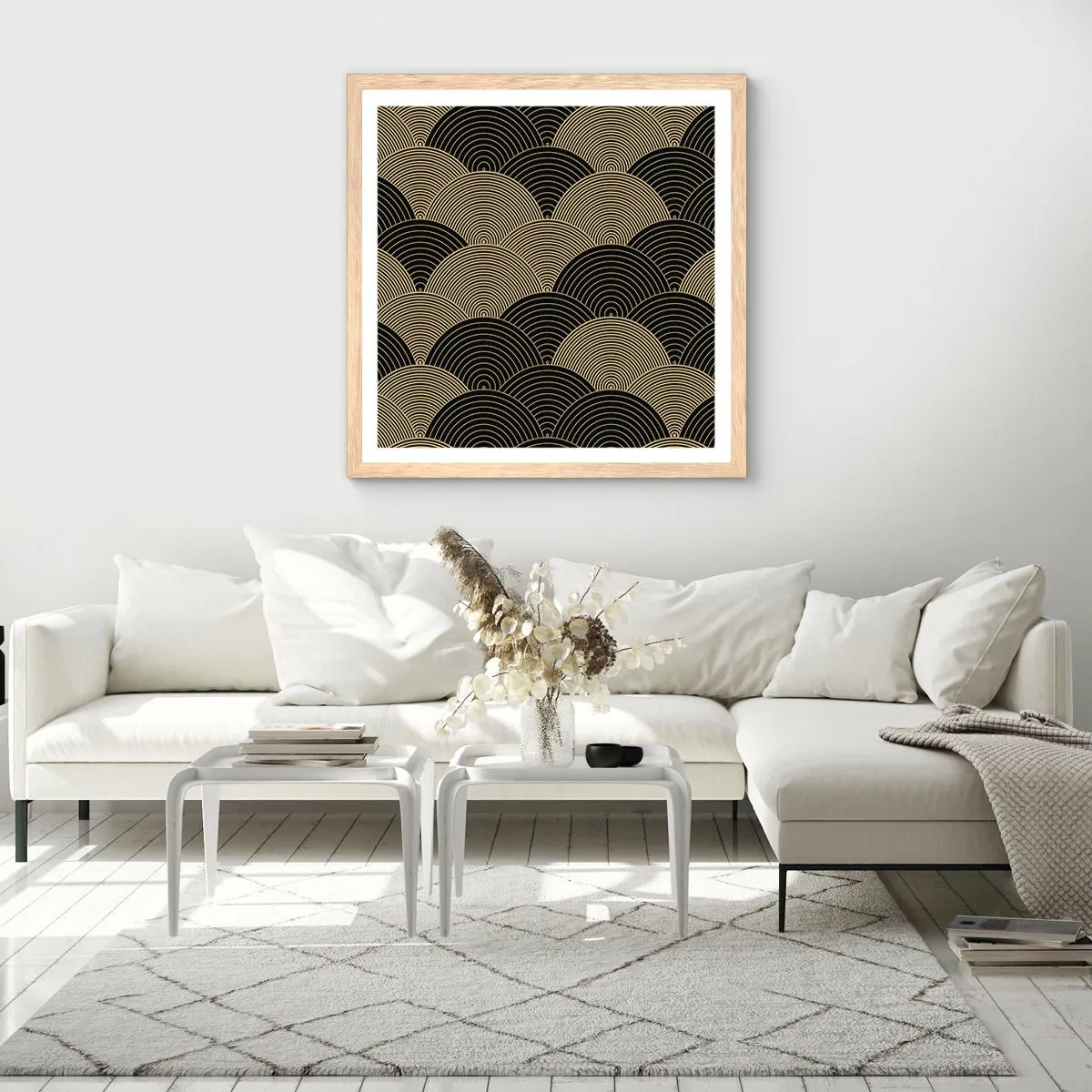 Affisch i ram av ljusek - Enighet i mångfald - 60x60 cm