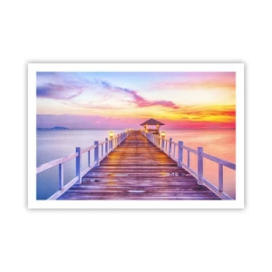 Affisch - Kvällens lila-guld tystnad - 91x61 cm