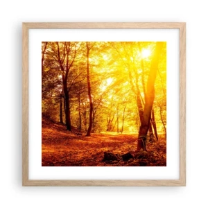 Affisch i ram av ljusek - Mot guldgläntan - 40x40 cm