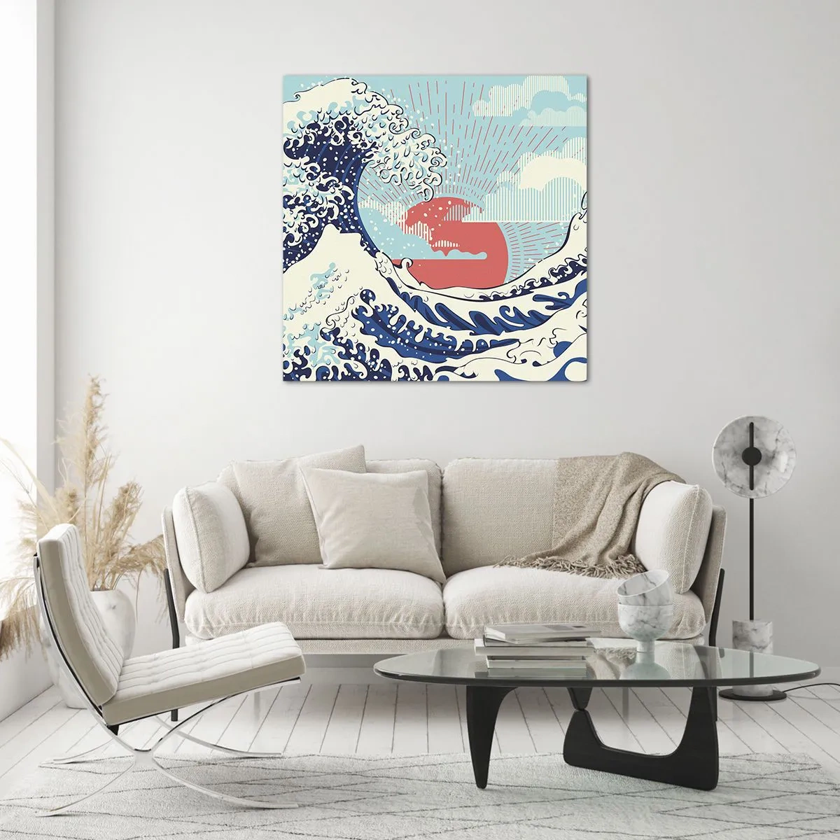 Glastavla - Bild på glas - Ur japanska inspirationer - 30x30 cm