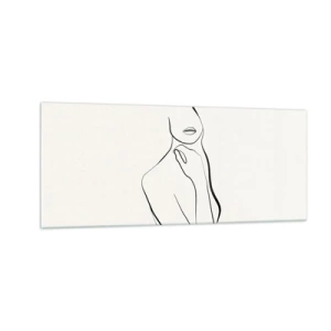 Glastavla - Bild på glas - Melankolins våg - 100x40 cm