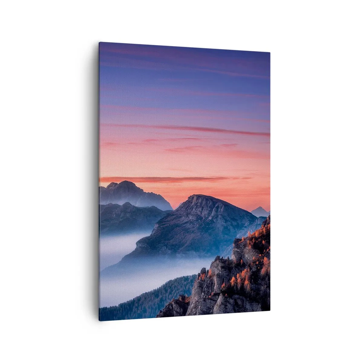 Canvastavla - Bild på duk - Över dalarna - 70x100 cm