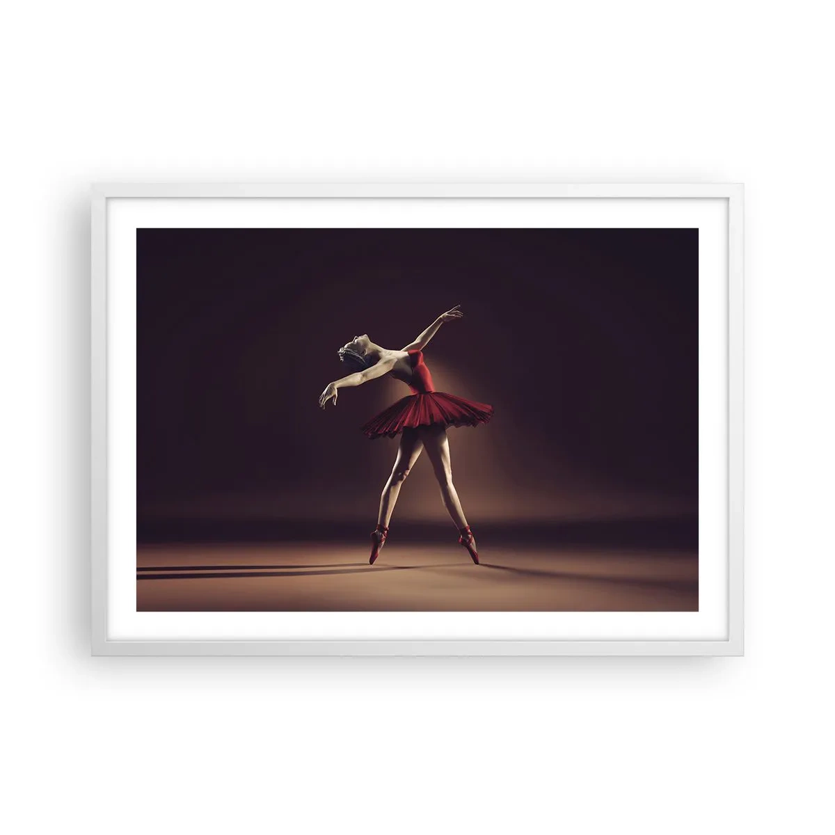 Affisch i vit ram - Prima ballerina - 70x50 cm