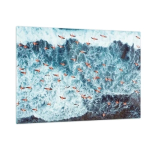Glastavla - Bild på glas - Kustparad - 120x80 cm