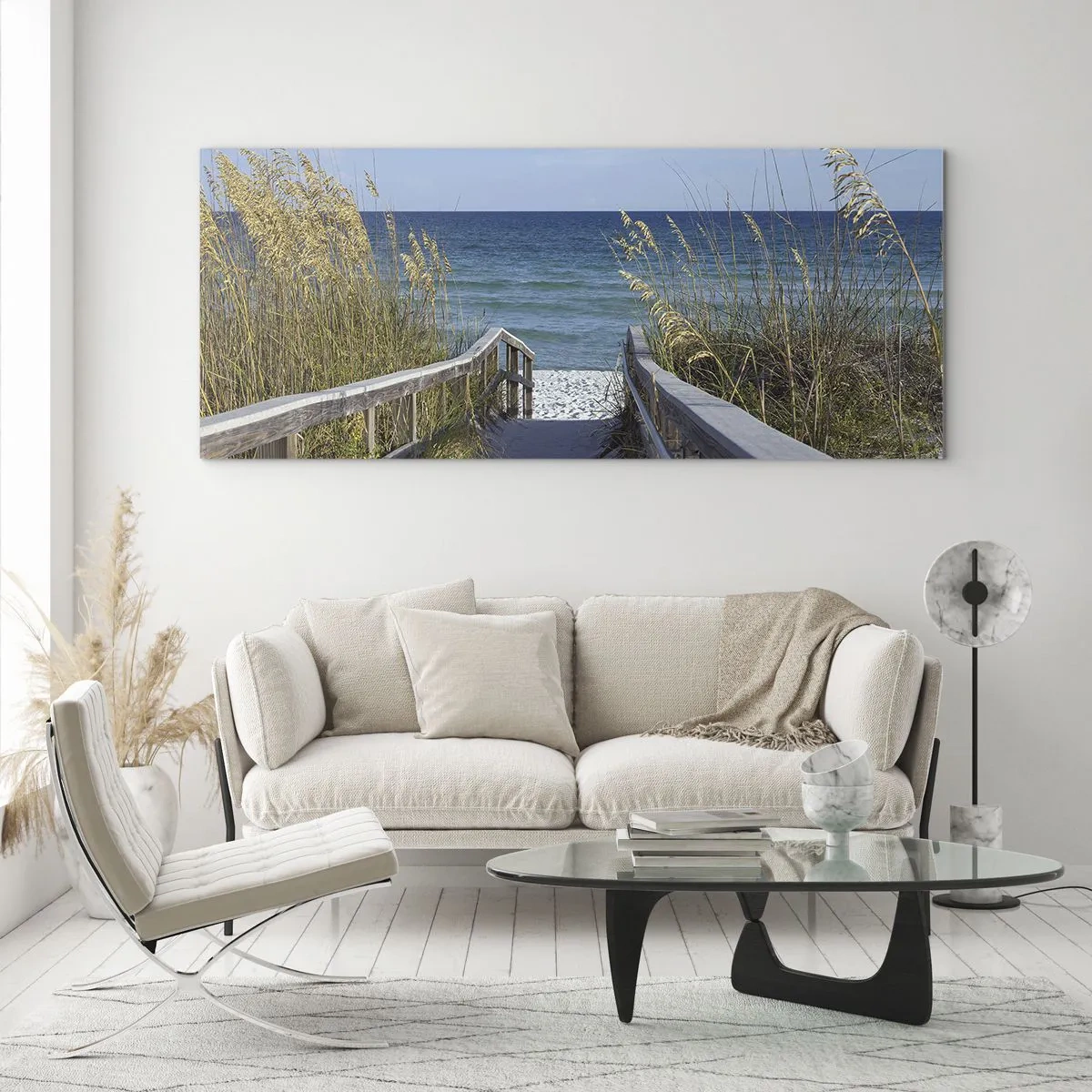 Glastavla - Bild på glas - I solen, i vinden - 100x40 cm