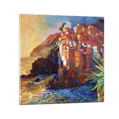 Glastavla - Bild på glas - Italiensk stämning - 70x70 cm