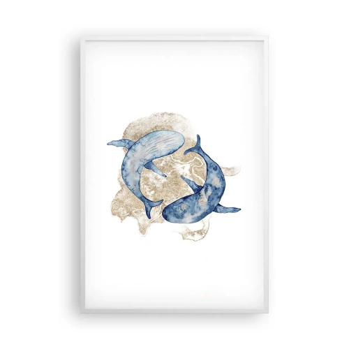 Affisch i vit ram - Vänskap eller kärlek? - 61x91 cm