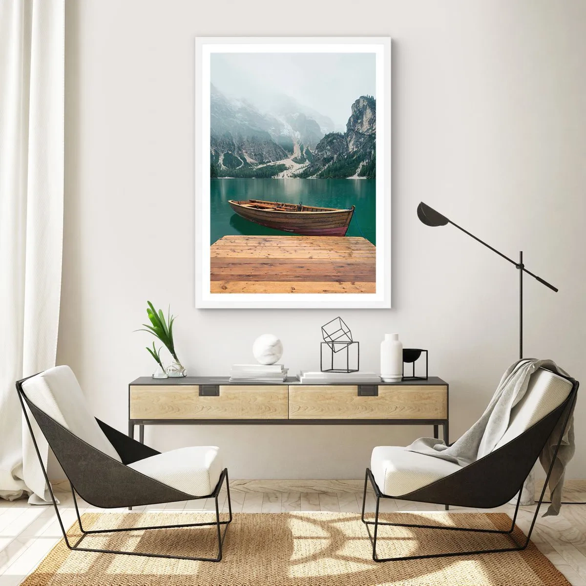 Affisch i vit ram - Naturens mäktighet - 70x100 cm
