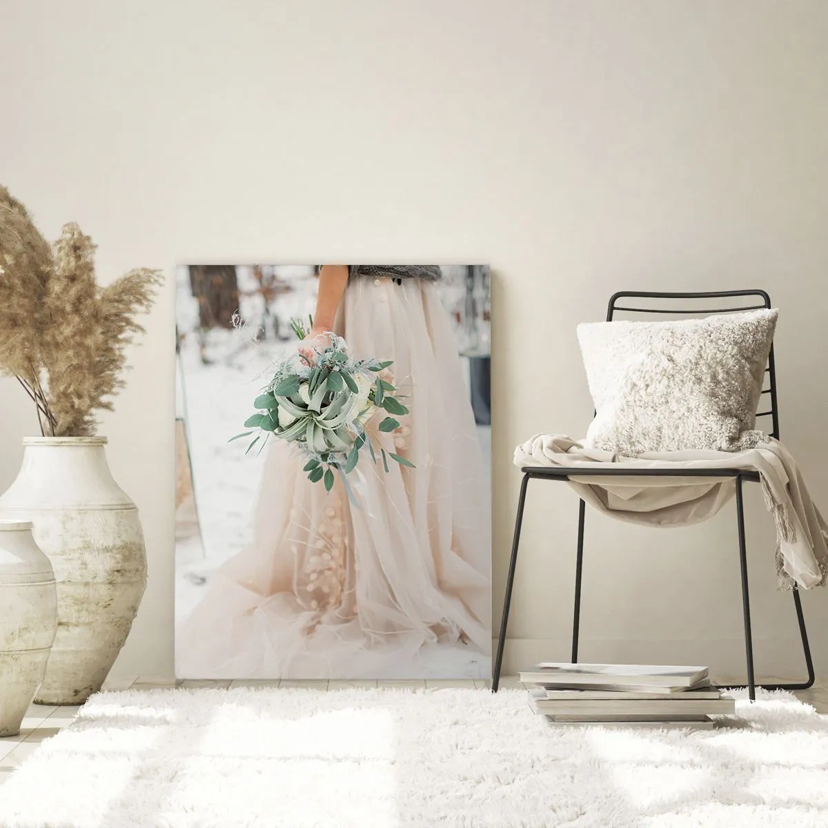 Glastavla - Bild på glas - Och så levde de lyckliga i alla sina dagar - 80x120 cm