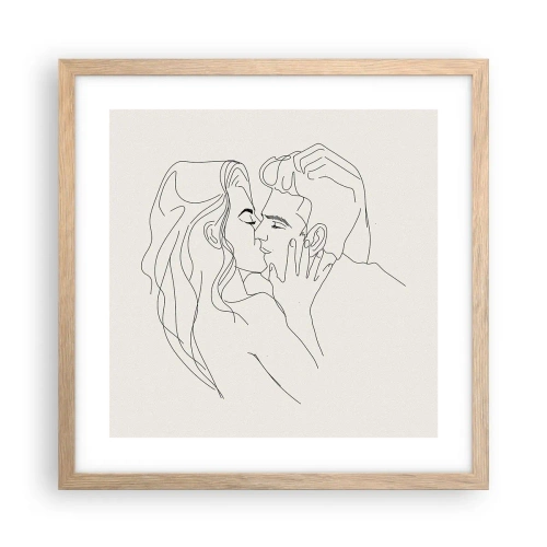 Affisch i ram av ljusek - I kärlekens famn - 40x40 cm
