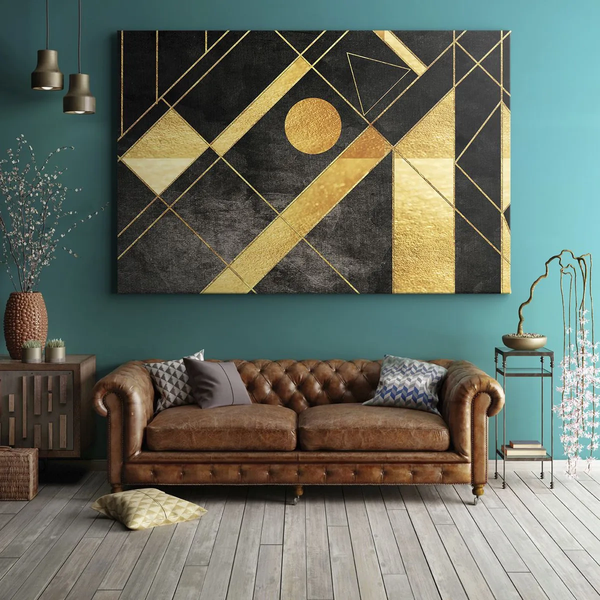 Canvastavla - Bild på duk - Öknens sol - 120x80 cm