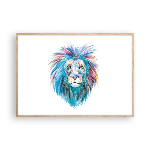 Affisch i ram av ljusek - Elektrifierande aura - 100x70 cm