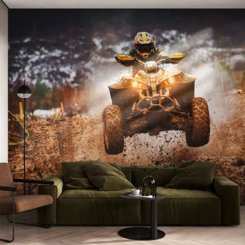 Fototapet Premium Sand - No risk no fun - Sport, Quad, Lopp - 100x70 cm