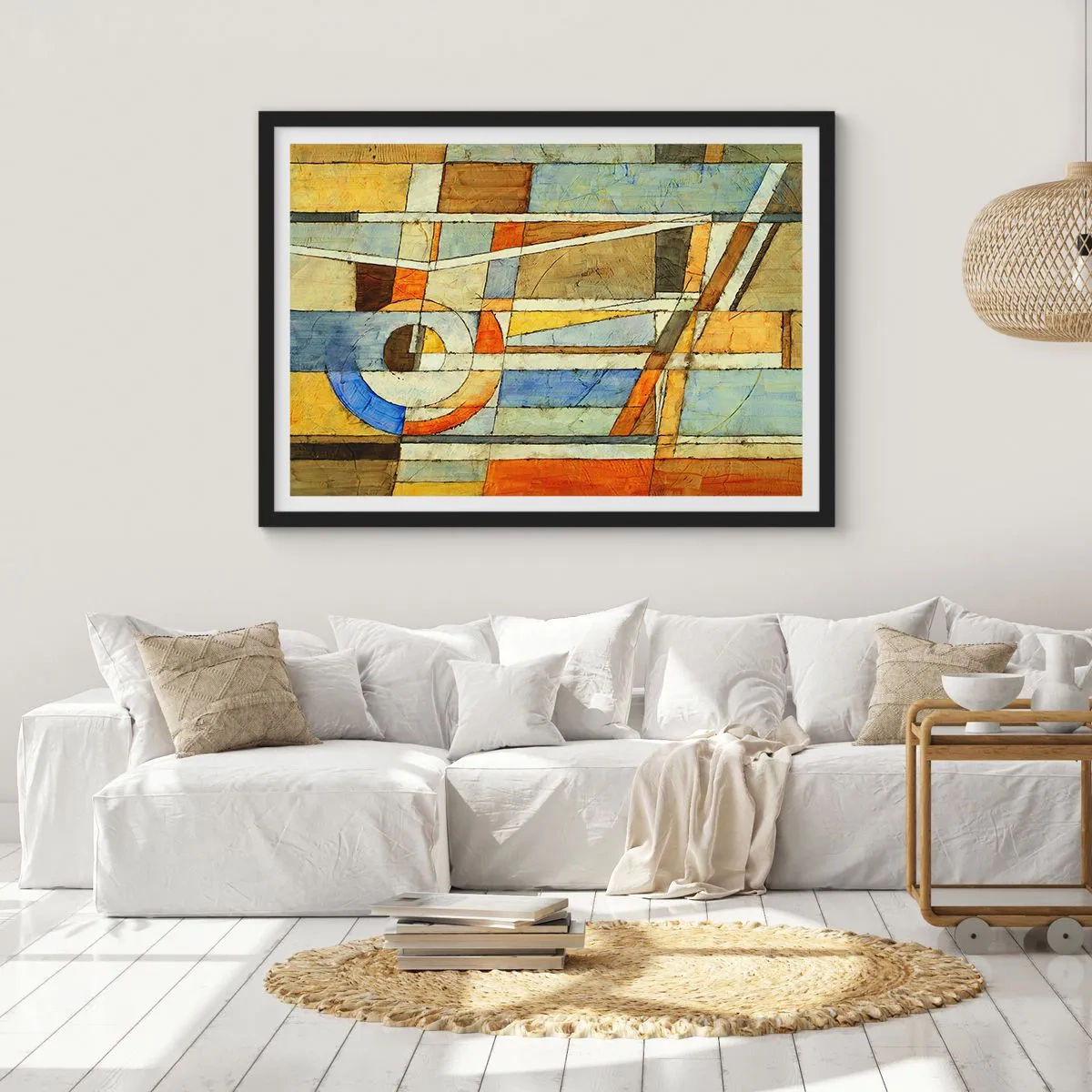 Affisch i svart ram - Kubismen på bygget - 40x30 cm