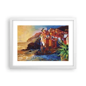 Affisch i vit ram - Italiensk stämning - 40x30 cm
