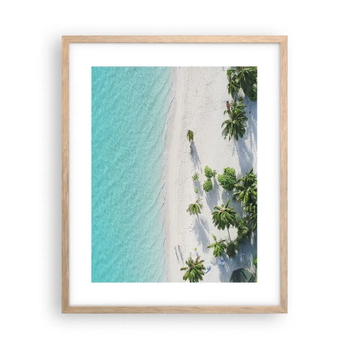 Affisch i ram av ljusek - Semester i paradiset - 40x50 cm