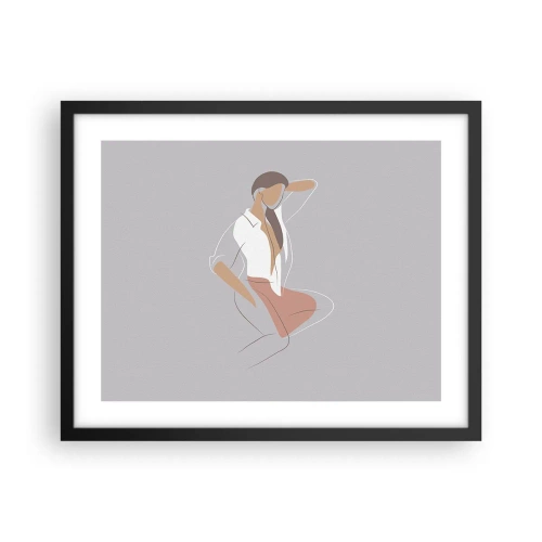 Affisch i svart ram - Charmens kontur - 50x40 cm