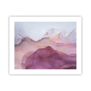 Affisch - Lila och violett vågor - 50x40 cm