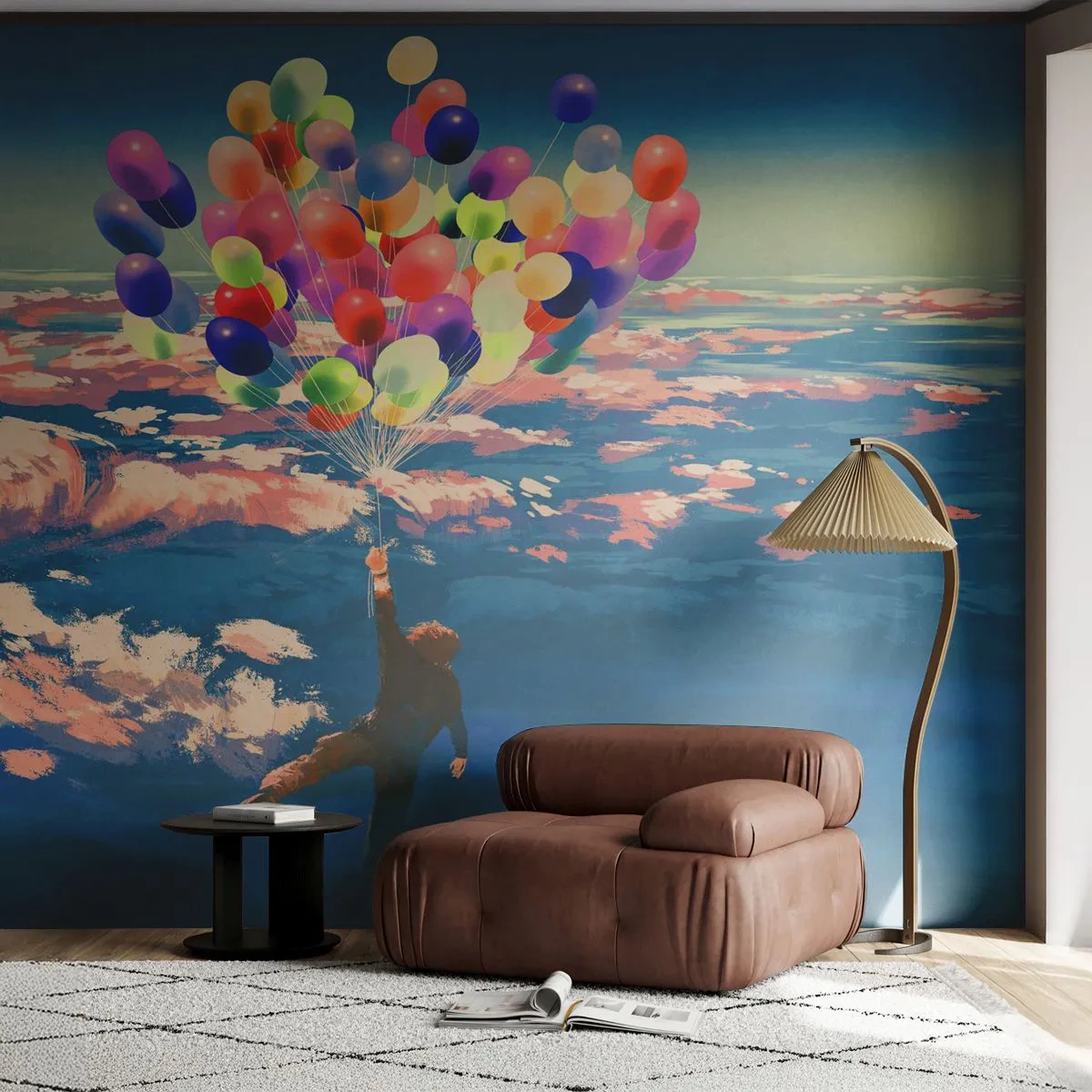 Fototapet Standard Eco - Uppfylld barndomsdröm - För barn, Färgglada ballonger, Abstraktion - 300x210 cm