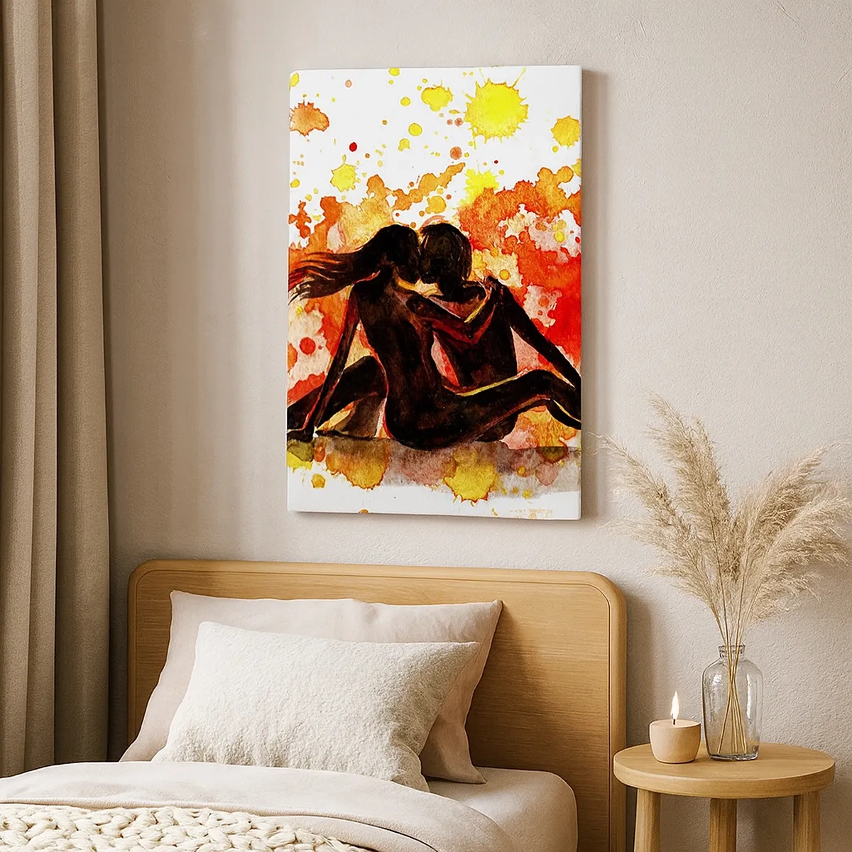 Canvastavla - Bild på duk - Och så blev det ljus - 50x70 cm