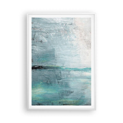 Affisch i vit ram - Horisontellt i blått - 70x100 cm