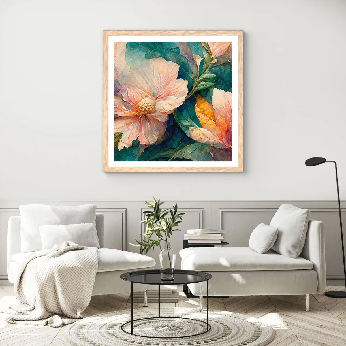 Affisch i ram av ljusek - Bara subtilitet - 40x40 cm