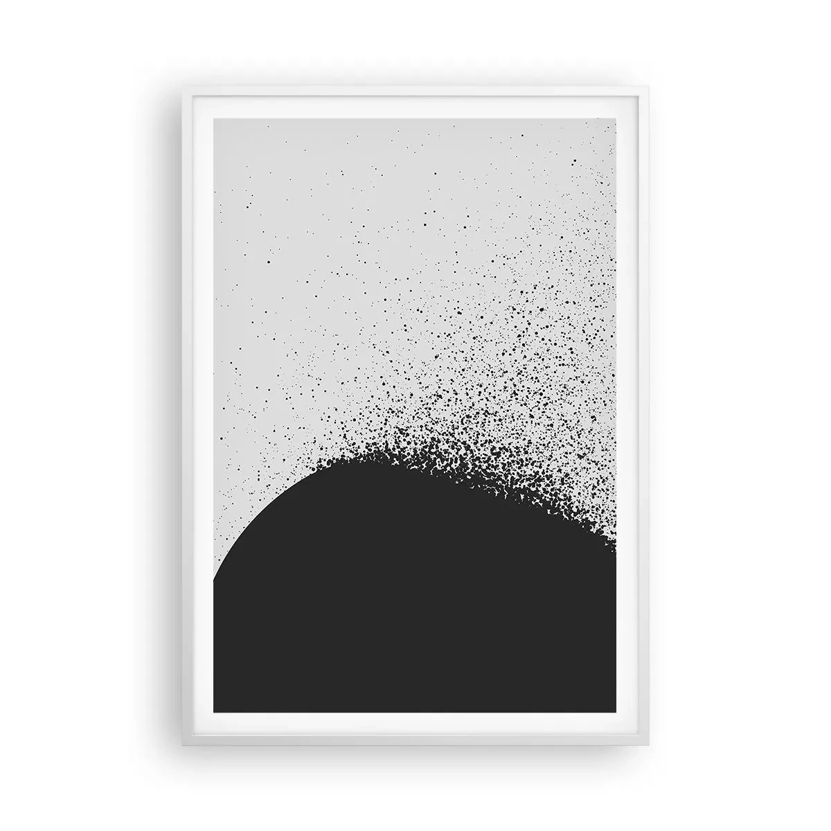 Affisch i vit ram - Partiklarnas rörelse - 70x100 cm