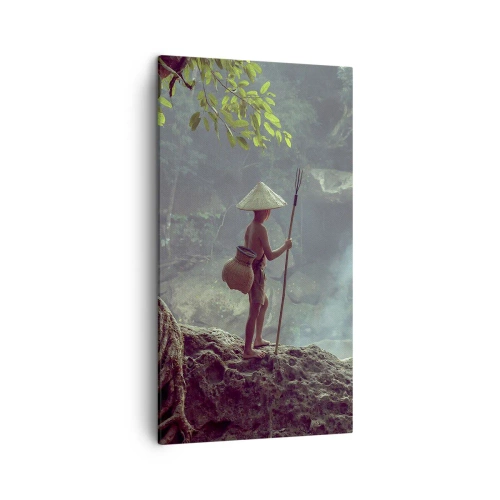 Canvastavla - Bild på duk - Vän med naturen - 45x80 cm