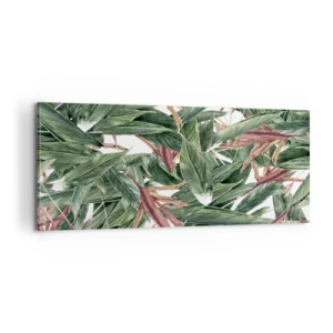 Canvastavla - Bild på duk - Smaragd-lila växter - 100x40 cm