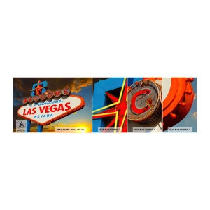 Provbit av självhäftande fototapet Deluxe Sticker - Hjälpa lyckan - Resor, Las Vegas, Stad - 100x30 cm