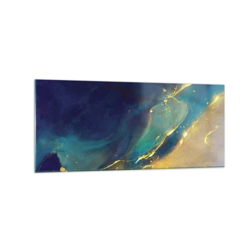 Glastavla - Bild på glas - Utspillt guld - 120x50 cm