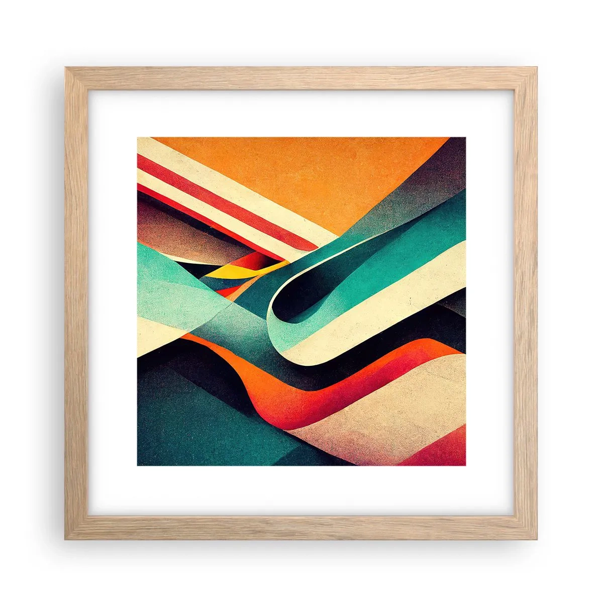 Affisch i ram av ljusek - Intensiv komposition - 30x30 cm