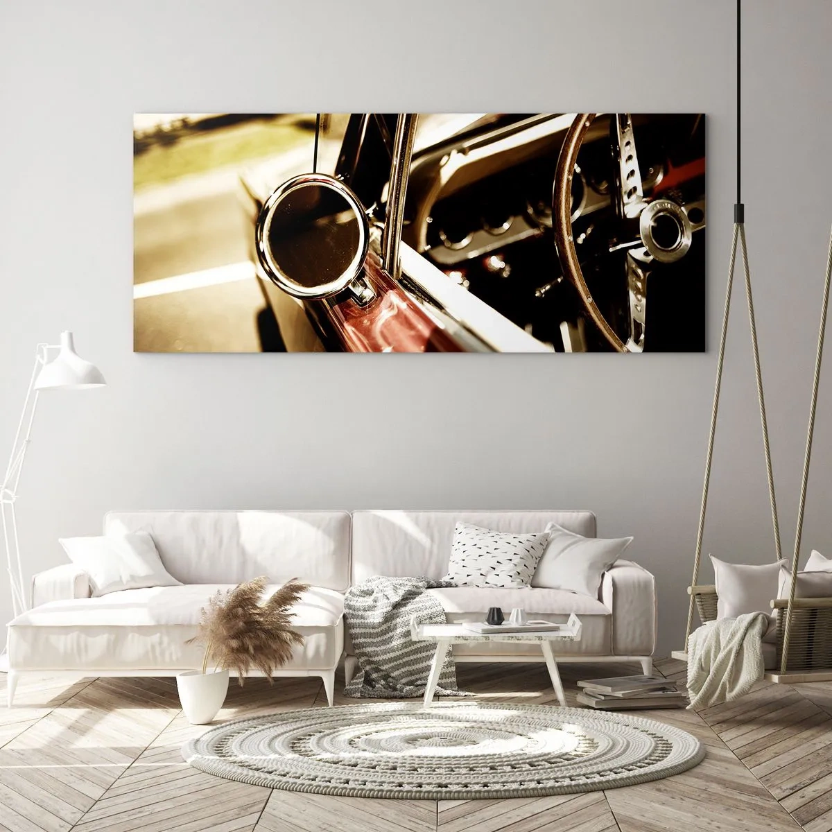 Glastavla - Bild på glas - En bil med själ - 100x40 cm
