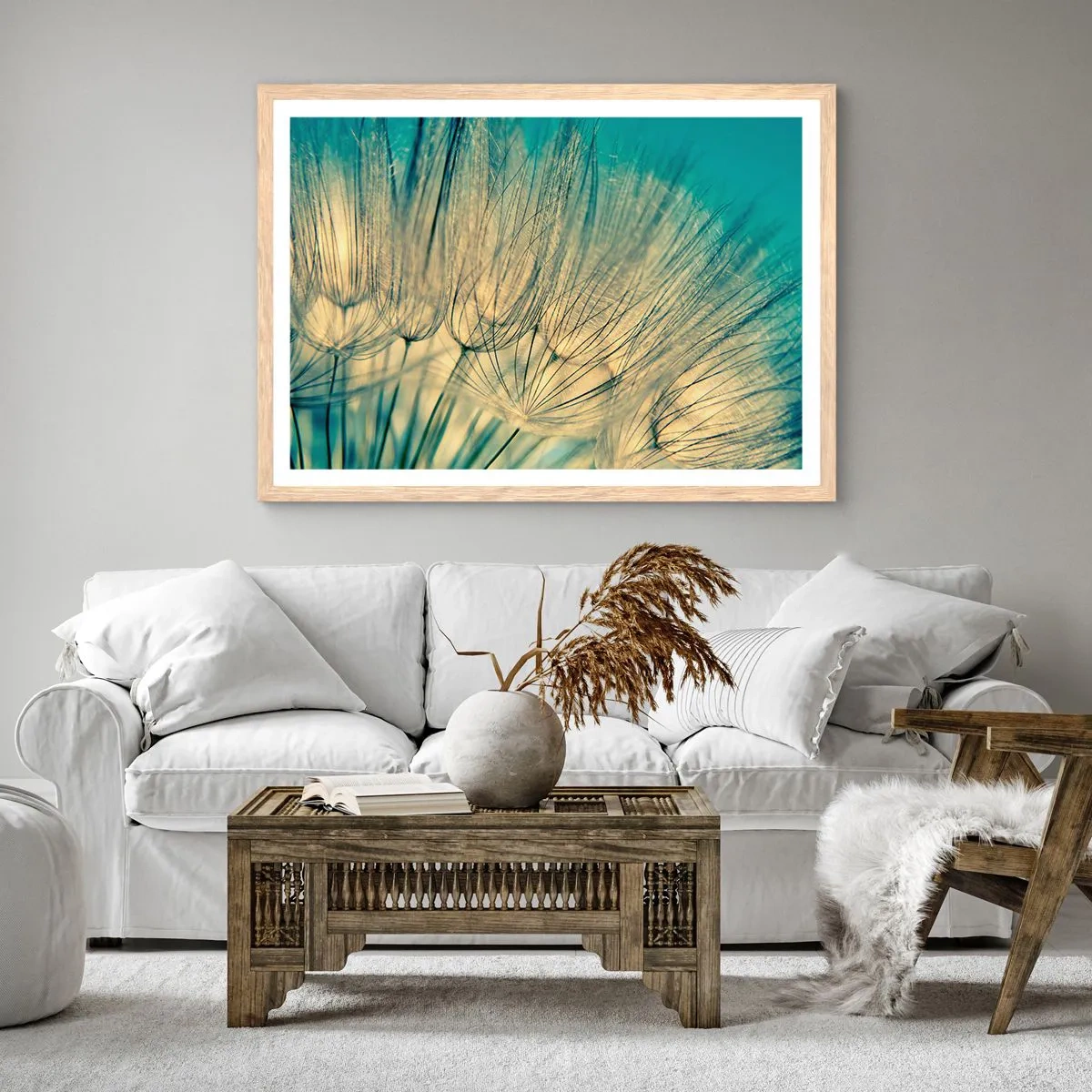 Affisch i ram av ljusek - I väntan på vinden - 50x40 cm