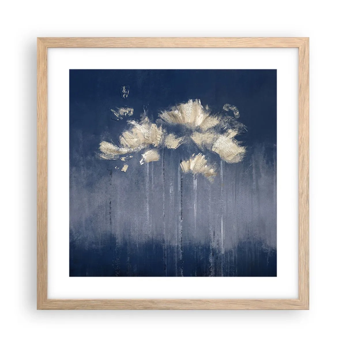 Affisch i ram av ljusek - Som kronblad i vinden - 40x40 cm